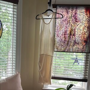 James Perse Ivory Sleeveless Midi Dress